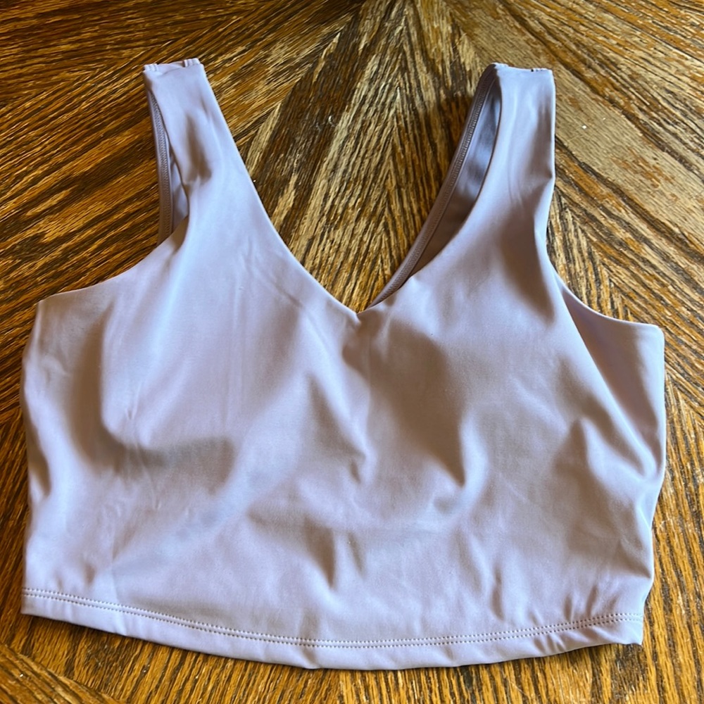 Purple sports bra